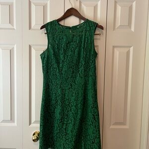 Alexia Admor Forest Green Lace Midi Dress
